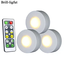 Dimmable Touch Sensor Under Cabinet Light LED Puck Lights Wireless Downlight Spotlights For Close Wardrobe Hallway Night lamp