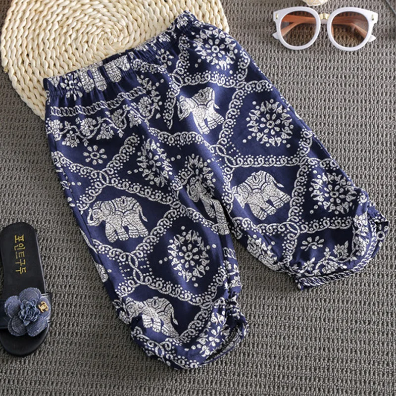 Baby Kids Girls 2017 New Summer Elephant Floral Sleeveless Vest Tops Long Pants Infant Outfits 2PCS 2-7T cute clothing sets	