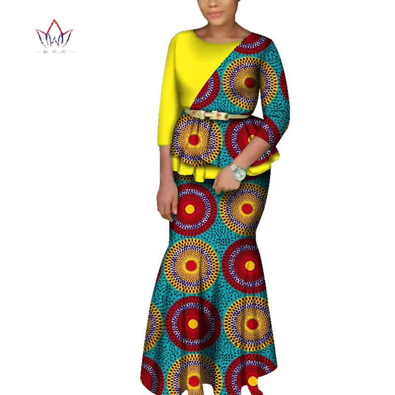 2019 африканские платья для женщин Дашики африканские платья для женщин запястья рукав лодыжки платье Женская африканская одежда BRW WY3713