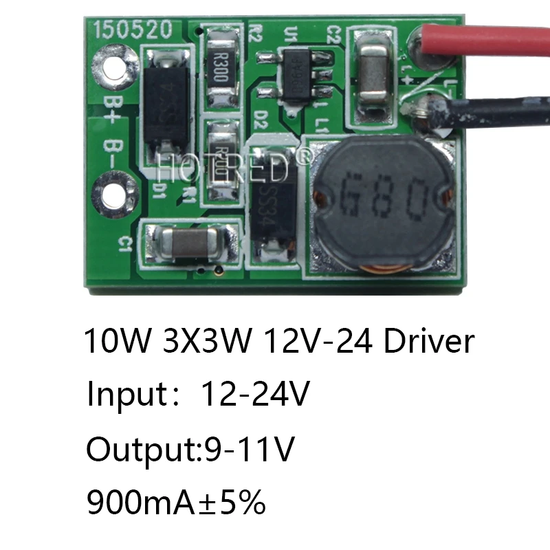 1 шт. Высокое качество 12 в 24 в 10 Вт Светодиодный драйвер для 3x3 Вт 9-11 в 900мА Высокая мощность 10 Вт светодиодный чип трансформатор