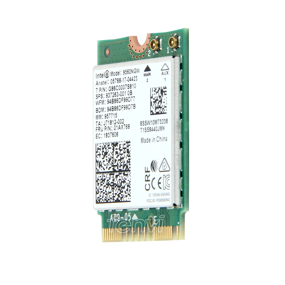 Двухдиапазонный беспроводной адаптер для Intel 9560 AC 9560NGW 1 73 Гбит/с Wi Fi 802.11ac Bluetooth 5 0