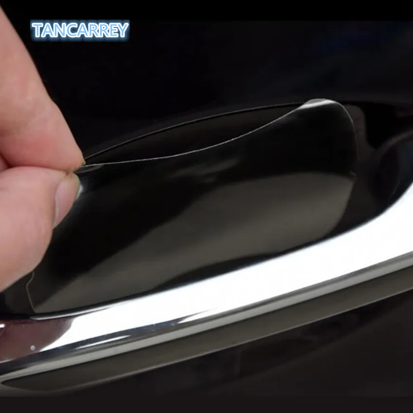2018 Новые защитные наклейки на дверные ручки автомобиля для Nissan Qashqai X-trail Tiida Juke Note