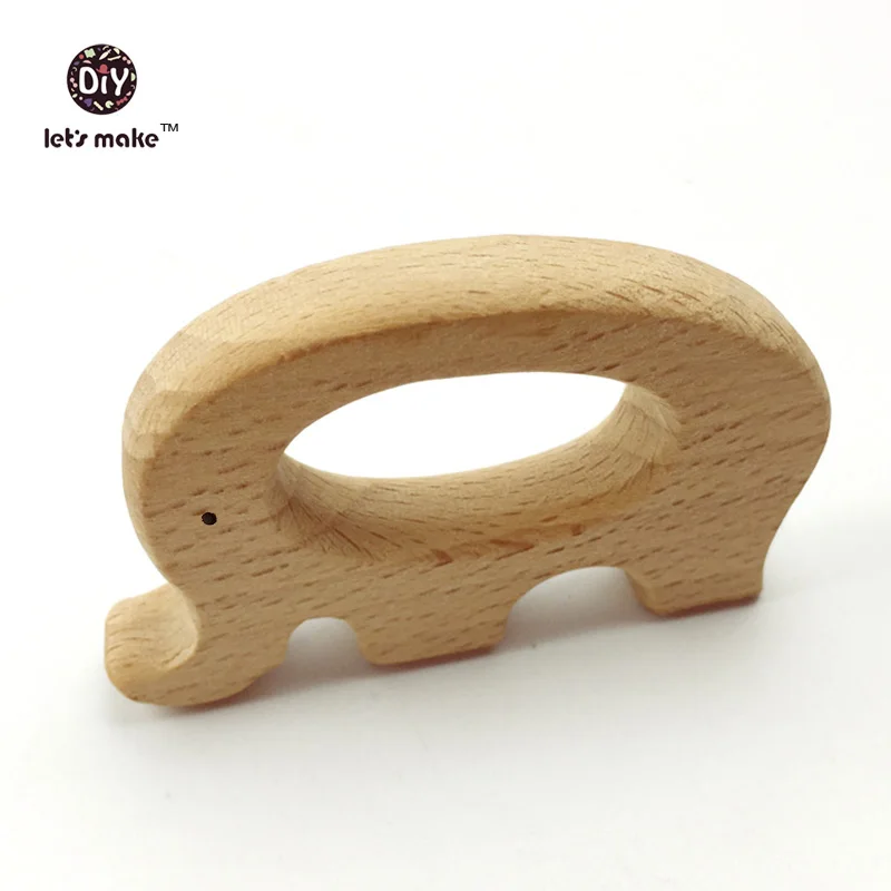 Давайте сделаем из бука деревянные детские Прорезыватели слон игрушка 40 шт. животное детский грызунок безопасная детская игрушка-прорезыватель для зубов для нового детского душа