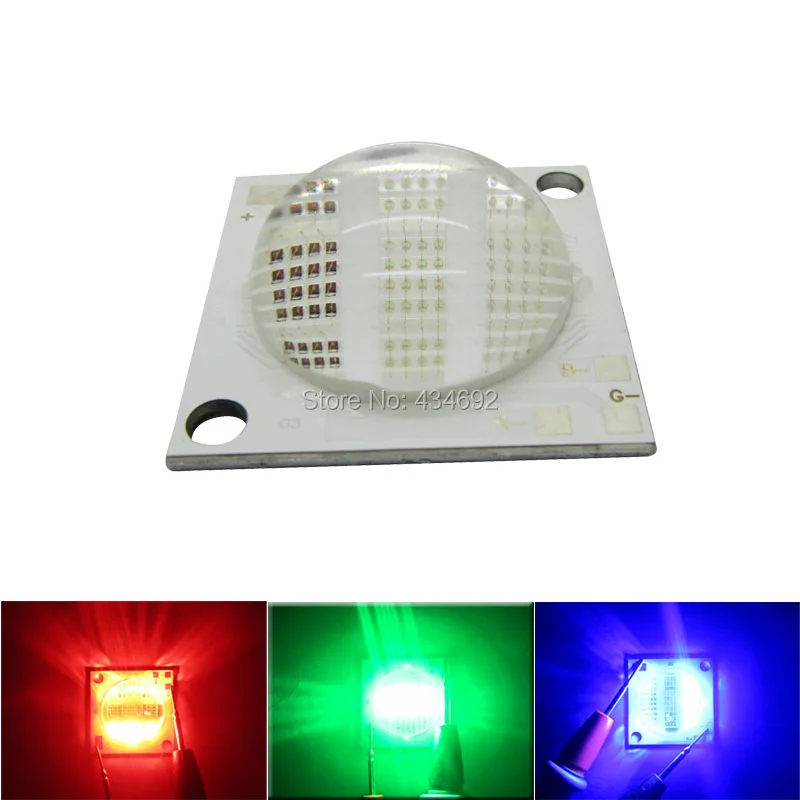 50 Вт COB светодиодные бусины RGB Красный Зеленый Синий высокомощный светодиодный
