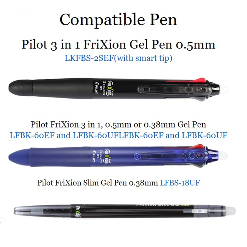 Многоразовые шариковые гелевые стержни LifeMaster Pilot FriXion 0 5 мм 38 6 сменных