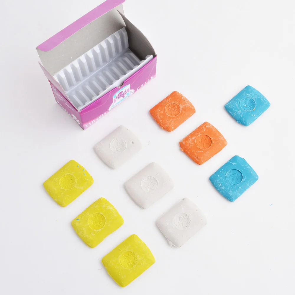 10PCS Sewing Machine Parts Triangle Tailor's Chalk Quilting Dressmakers Chalk Box Packaging Tailoring Accessories