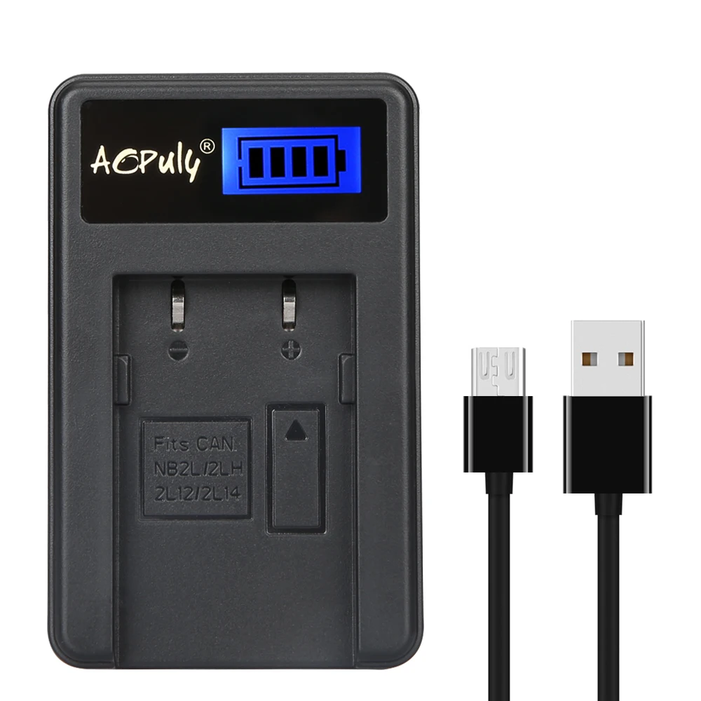 AOPULY NB-2L ЖК-Зарядное устройство USB для Canon PowerShot G9 G7 S80NB 2L NB2L NB-2LH NB-2L12 NB-2L14 EOS 350D 400D