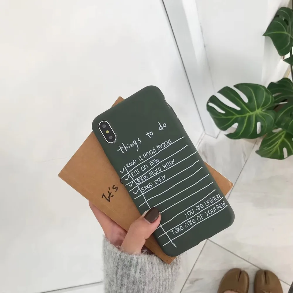 

Green things to do tpu soft Phone Case for iPhone6 6 Plus 7 7 Plus 8 8 Plus X XS XR XS Max Case