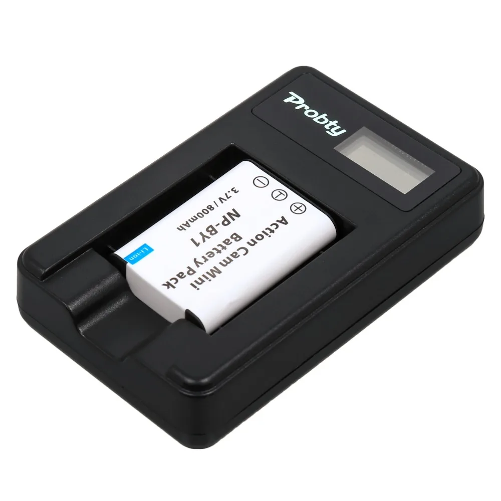 

Probty New 1PCS NP-BY1 NPBY1 NP BY1 Li-ion Battery pack + LCD USB Charger For Sony HDR-AZ1 AZ1VR AZ1VB AZ1VW Video Camera DV