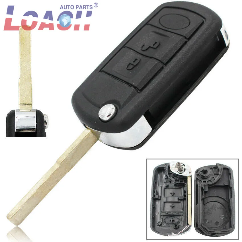 

3 Button Flip Folding Key Case for Land Rover Range Rover Sport LR3 Discovery