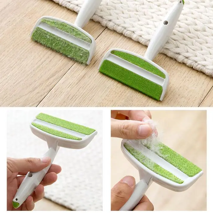 Mini Clothes Fur Remover 2 Heads Pet Hair Sofa Dust Brush Cleaning Tools GHS99