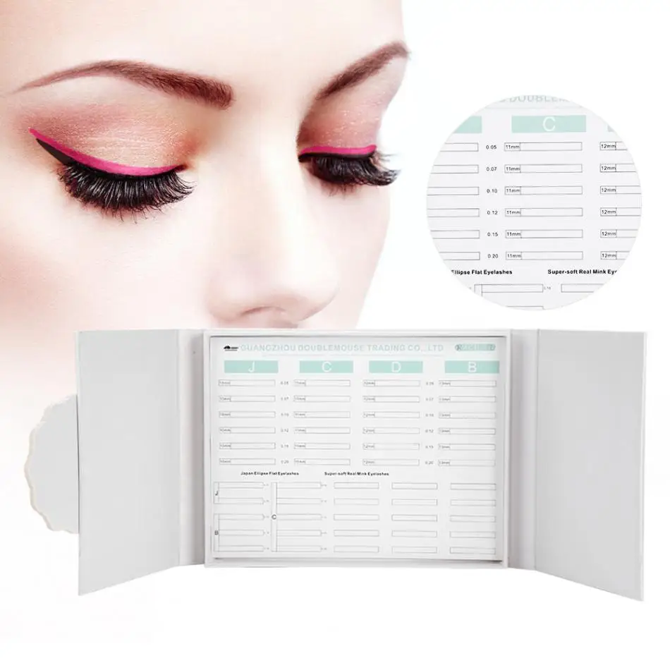 

Professional False Eyelashes Display Box Lashes Storage Organizer Case Eye Lashes Extensions Display Card Makeup Tool
