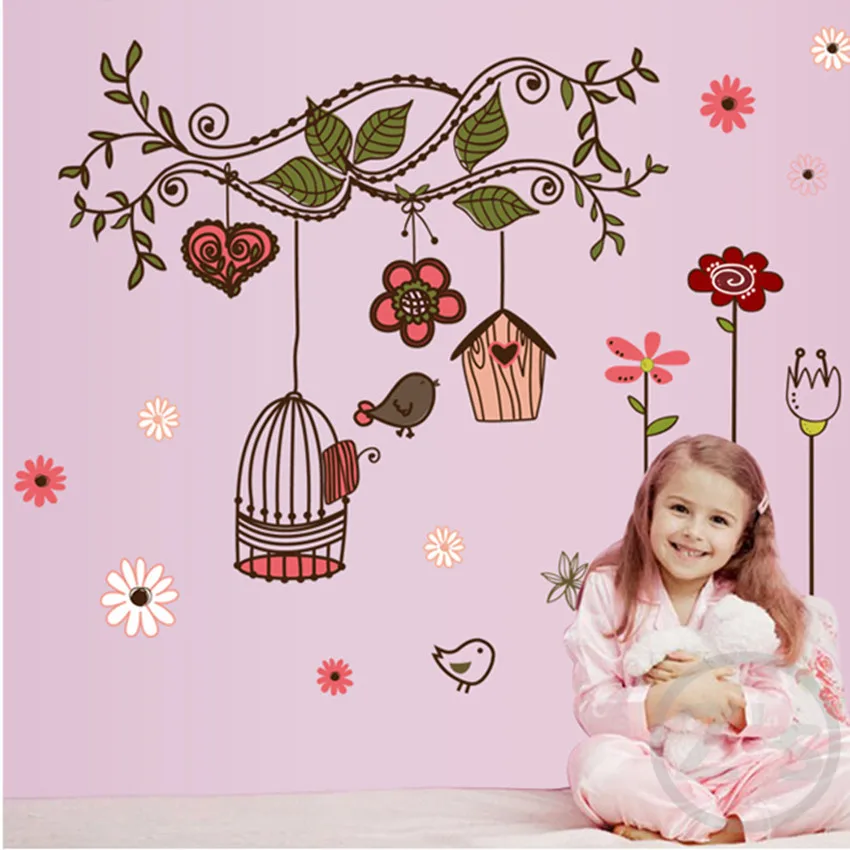 Buy Zs Sticker Birdcage Wall Sticker Children Home
