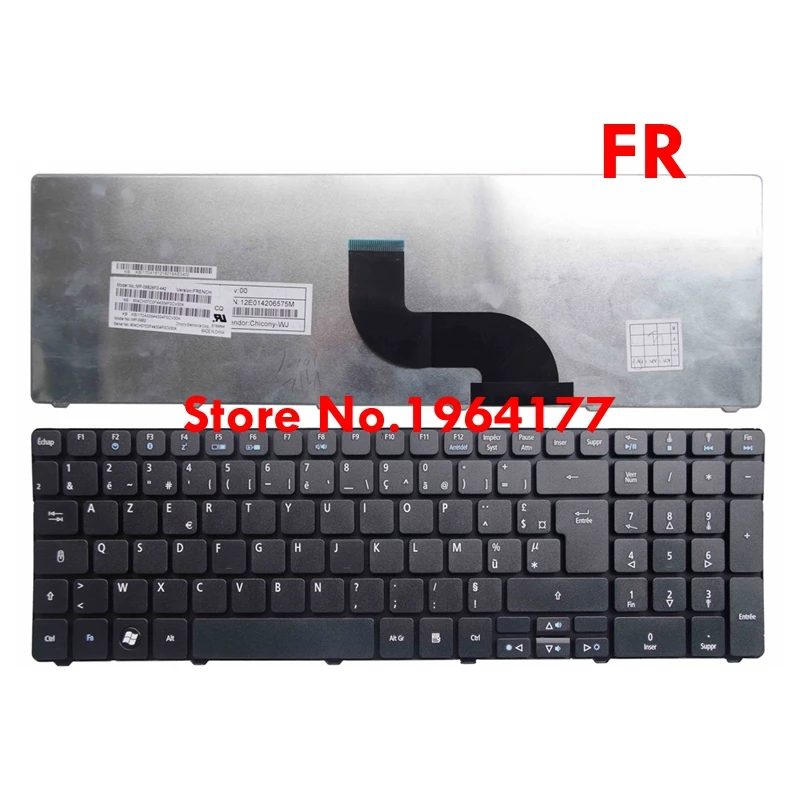 Французский клавиатура для шлюза NV79C NV50A NV53A NV73A NV55C NV59C NV50 TM86 FR AZERTY