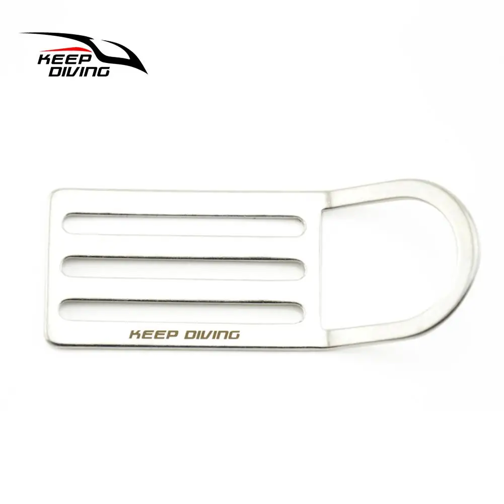 إبقاء الغوص 316 الفولاذ المقاوم للصدأ ينحني D حلقة زر الغوص الجانب حزام شنقا حزام حلقة مشبك ل 5.5 سنتيمتر الشريط