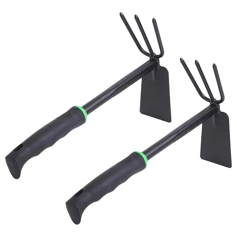WINOMO 2 PCS Garden Hoe Stainless Steel Lightweight Double Head