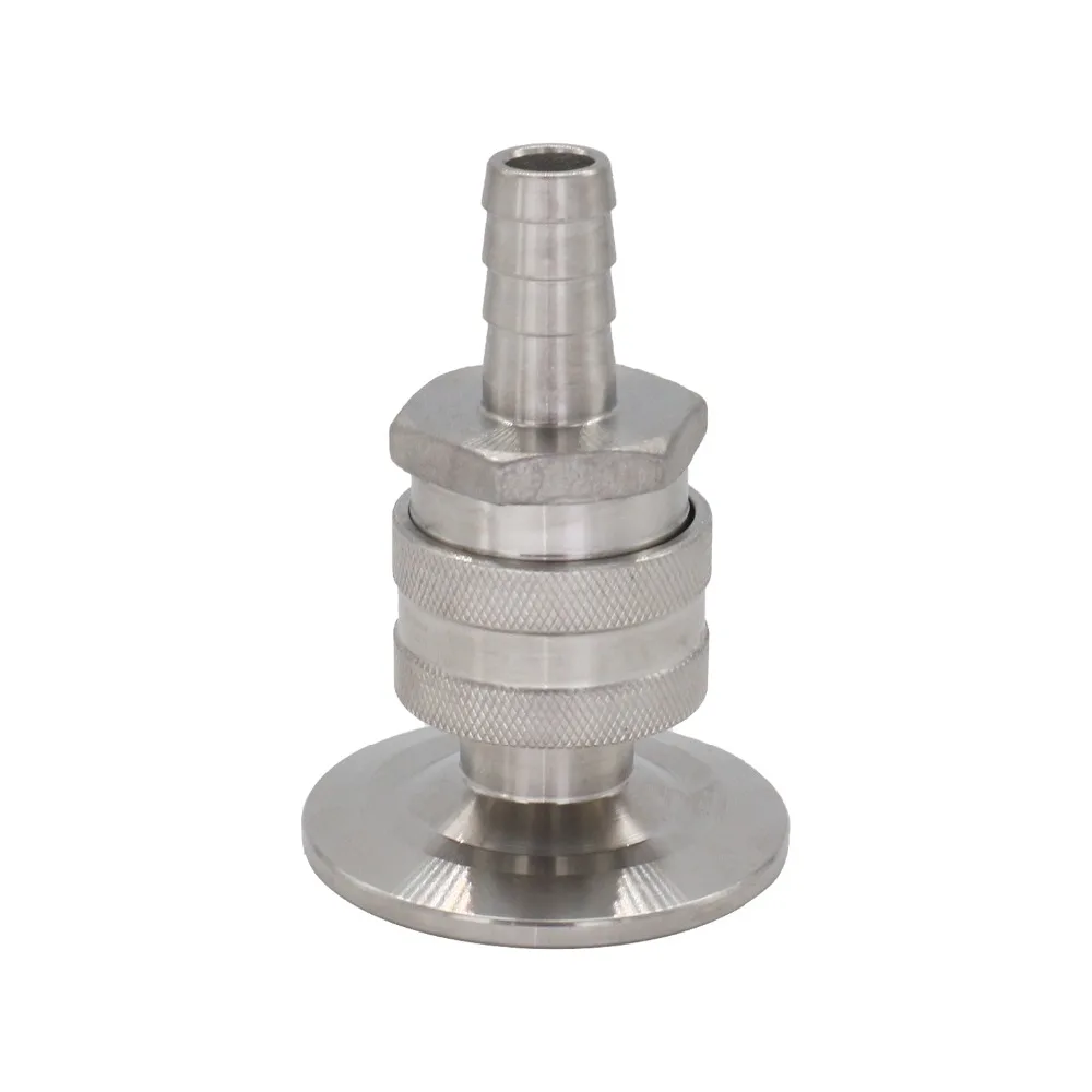 

Homebrew quick disconnect with Sanitary 1.5"Tri Clamp 1/2" Barb.MPT,FPT