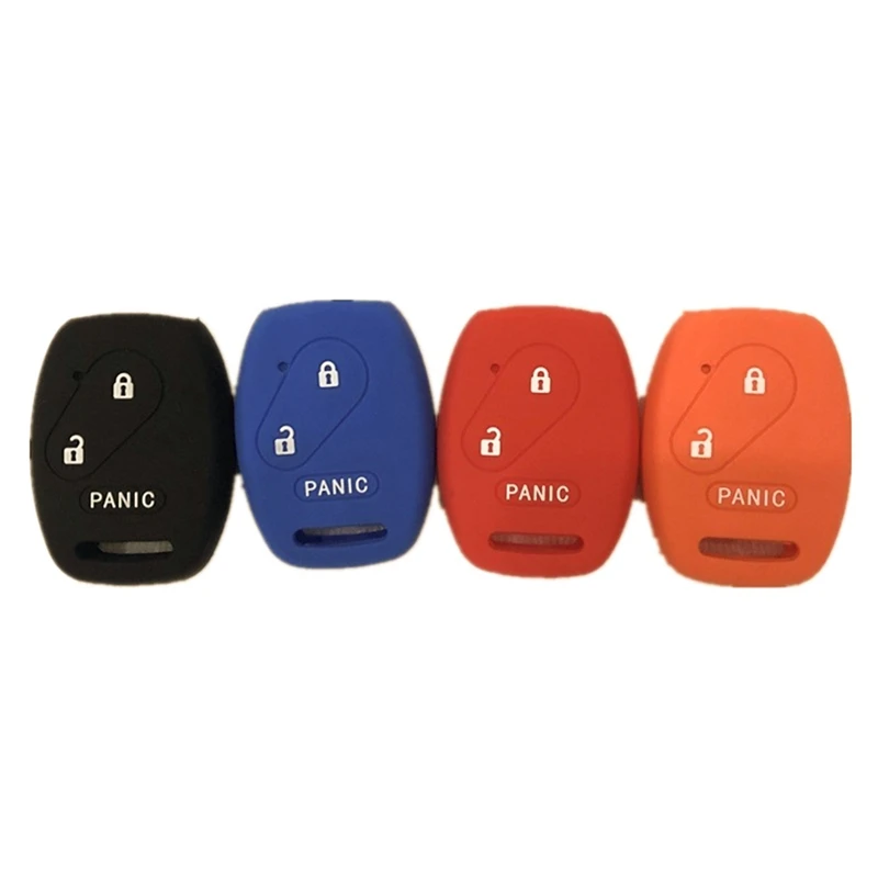

2 Buttons Silicone Skin Car Key Case Cover FOB For Honda CIVIC JAZZ Pilot Accord CR-V Car Styling