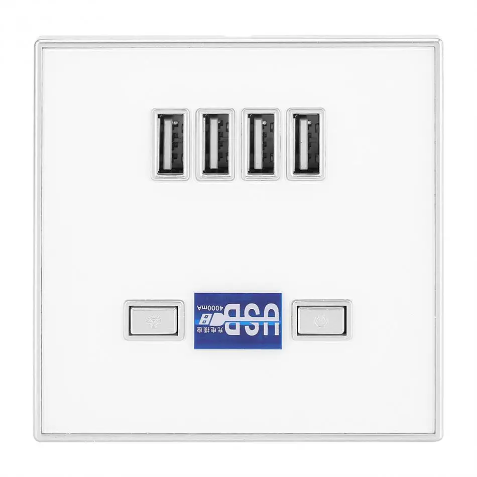 1 компл. 4 Порты USB Зарядное устройство Разъем светодиодный свет Зарядное устройство розетки 220 В/36 В удобно для зарядки для строительных
