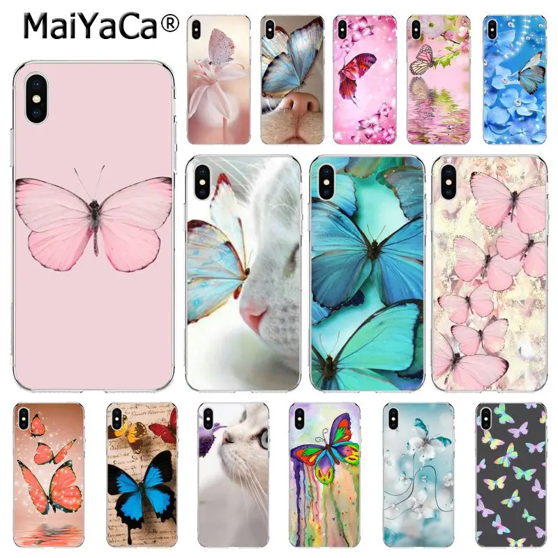 Чехол для телефона с подставкой бабочкой в виде кошачьего носа iphone 12 11 pro MAX 8 7 6 6S