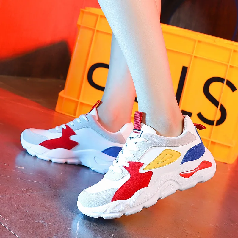

2018 Brand Authentic Breathable Running Shoes Female Fashion Lovers Women Sport Chaussure Jogging Homme Trainers platform shoes