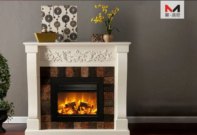 Q 02 Large Flat Panel Cast Iron Electric Fireplace Insert In