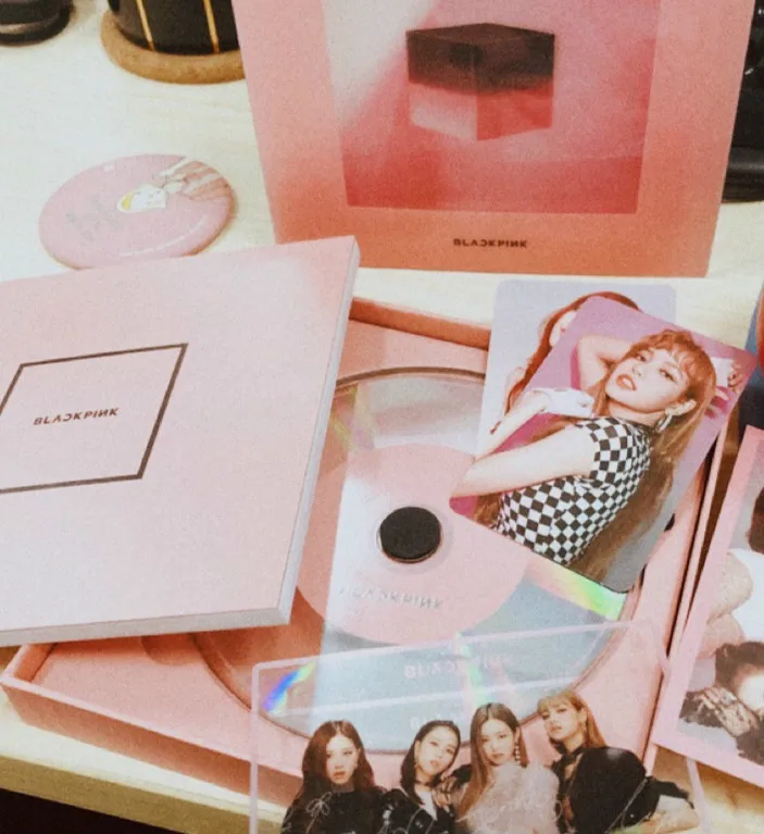 [MYKPOP]~ Официальный~ BLACKPINK MINI 1 квадратный альбом набор CD+ фото книга KPOP Fans коллекция SA19061006-розовый вер