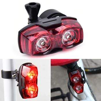 

Bright Bike Bicycle Lights Cycling 2 LED 3 Mode Flashing Light Lamp Safety Back Rear Tail Lights bike accessories
