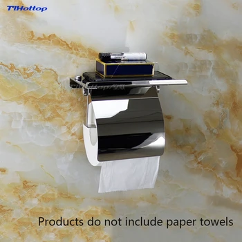 

304 Modern Stainless Steel Paper Holder Hotel Public Place Paper Tissue Box Toilet Paper Holder Mirror Light