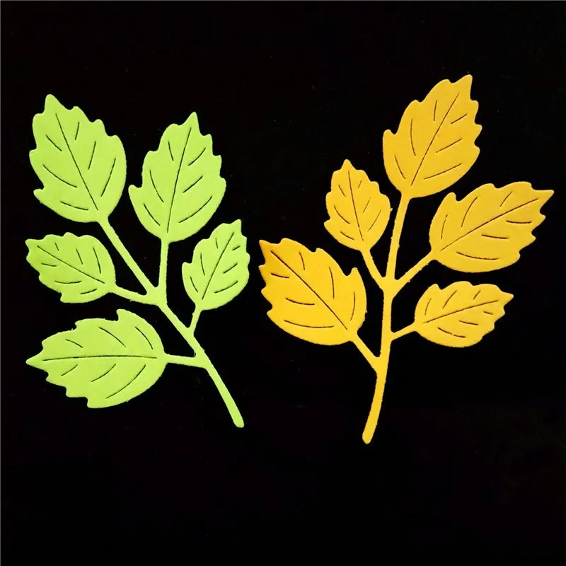 

Delicate Leaves Embossing Metal Die Cutting Dies For DIY Scrapbooking Decor Cards Stencils Branch Leaf Folder Craft7x5cm