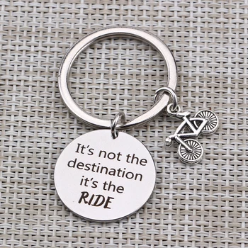 

"It's Not The Destination It's The RIDE"Key Chain Bicycle Pendant For Cycling Enthusiast Friend Men Women Gift Jewelry 1 pcs