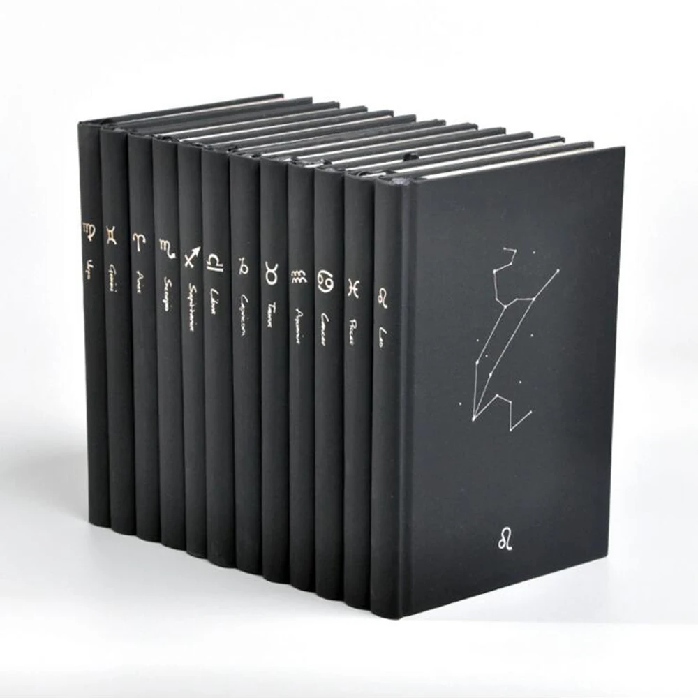 

Twelve Constellations Vintage Notebook paper 96 sheets Hardcover Note book Office School Supplie Memos Planner Organizer Diary
