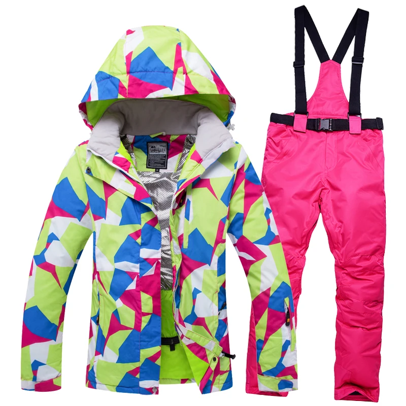 

High Quality Ski Jacket And Pants Snow Warm Waterproof Windproof Skiing And Snowboarding Suits Winter Ski suit Women Brand