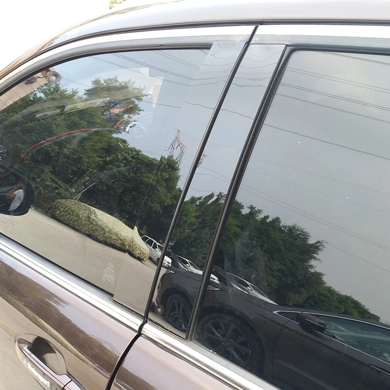 Автомобильный-Стайлинг 6 шт. для Honda City- наклейки на окна автомобиля Центральная колонна отделка внешней отделки пленки авто аксессуары
