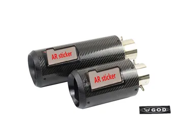 

51mm 61mm inlet Motorcycle Exhaust Muffler Pipe Carbon fiber Escape Moto for AR Exhaust Fit for Most motorcycle CBR