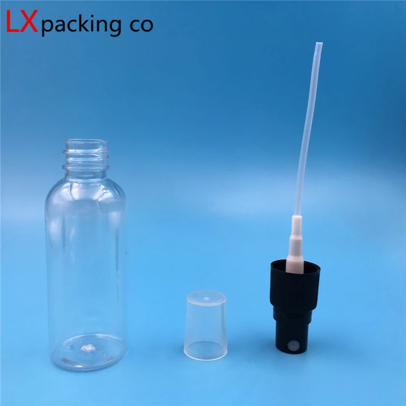 Garrafas de Spray Frete Grátis 30 60 100 ml Limpar Transparente Preto Pulverizador Perfume Parfume Cosméticos Recipientes 50 Pçs 10 9 Garrafas reutilizáveis