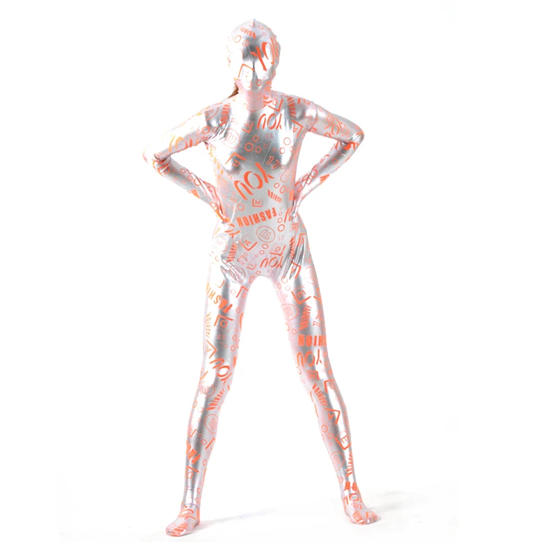 

(MZS031) Multicolor Shiny Metallic Tights Classic Halloween Costumes Unisex Fetish Zentai Suits