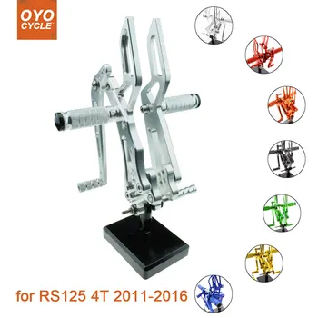 

For Aprilia RS125 4T 2011-2016 Motorcycle Rear Set Accessories CNC Adjustable Rearset Foot Pegs RS125 2016 Foot Rests