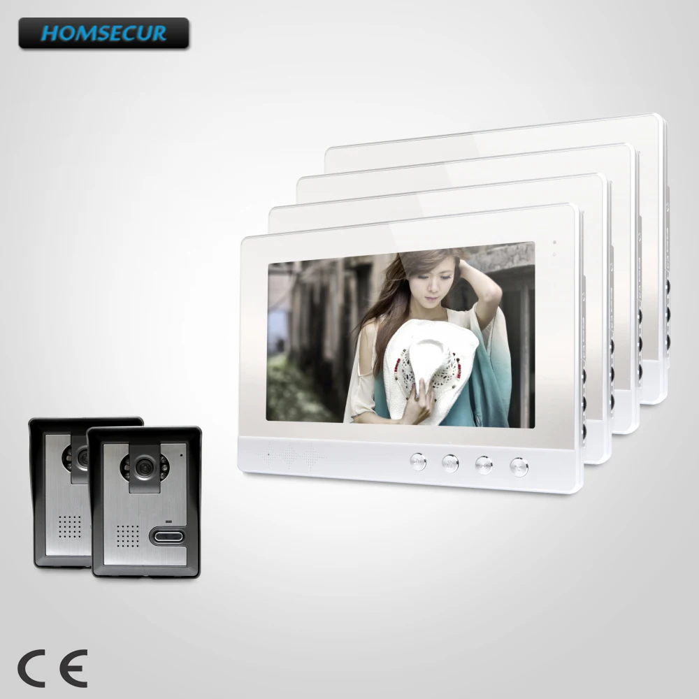 

HOMSECUR 10.1" Video Security Door Phone with Intra-monitor Audio Intercom for Apartment XC005+XM101-S