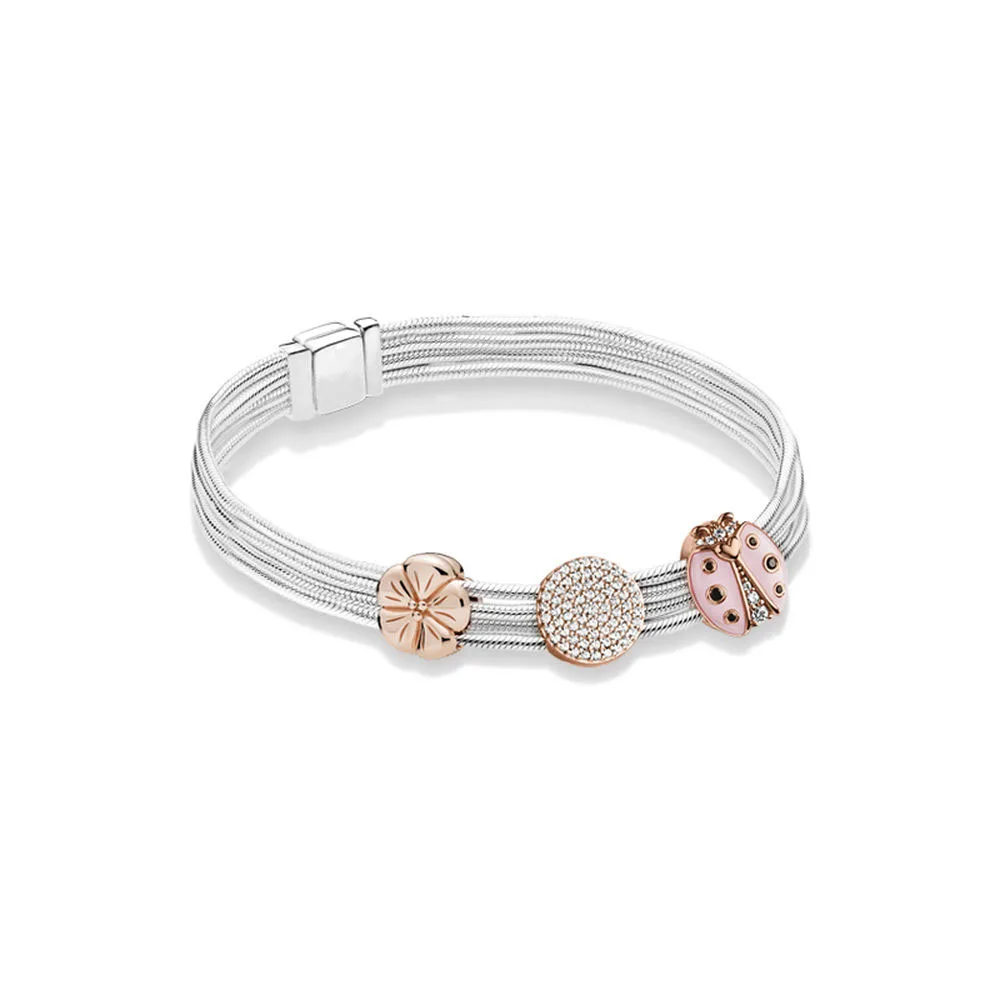 

Spring 2019 The Latest 100%925 Sterling Silver High-Quality Original Copy 1:1 Beads Bracelet LOGO Free Wholesale Manufacturers
