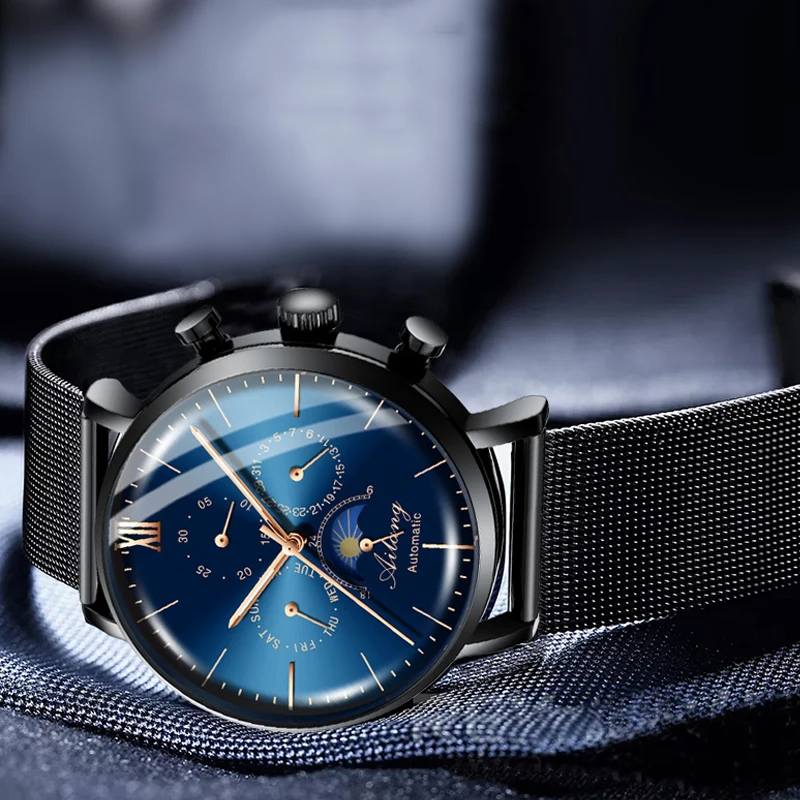 AILANG الأصلي أعلى الفاخرة العلامة التجارية الرجال التلقائي الميكانيكية للماء ووتش ، الغوص ساعة الأزياء الديزل ووتش سويسرا 2019