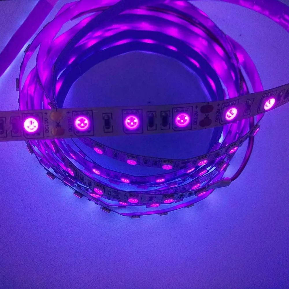 Korea Chip 395nm Wavelength UV Ultraviolet Black Light 60LED/m Non