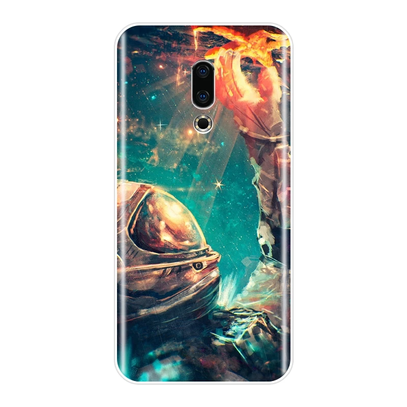 Задняя крышка для Meizu Pro 6 7 Plus U10 U20 космический крутой астронавт Мягкий