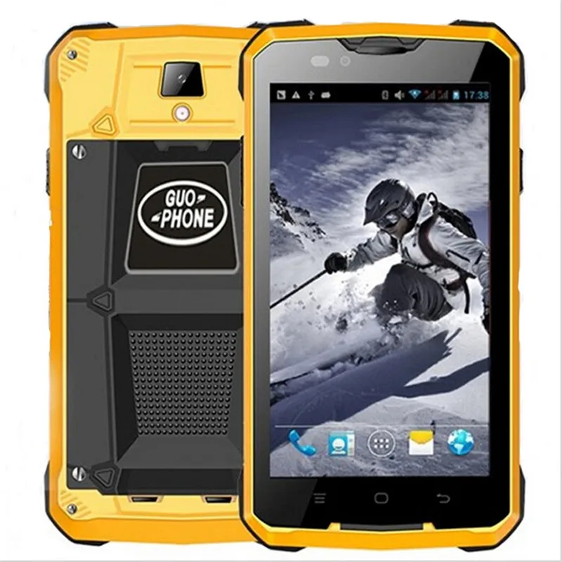 4000 мАч GUOPHONE V12 Водонепроницаемый Противоударный Телефон 5.0 дюймов Android 4.4 3 Г GPS MTK6572