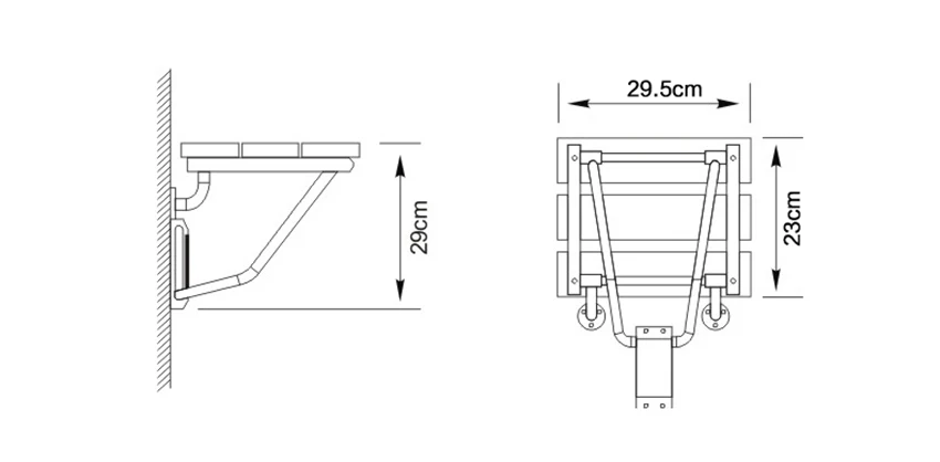 Высокое качество твердой древесины душ Складное Сиденье Ванна Душ складной стул, крепящийся к стене табурет для ванной Бытовой настенный душ сиденье(38*33,8 см