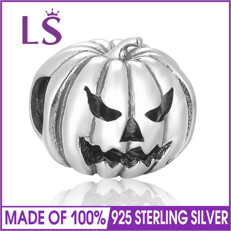

LS 2017 Newest Halloween Day 925 Sterling Silver Beads Happy Halloween Charms Fits Original Charms Bracelet DIY Jewelry