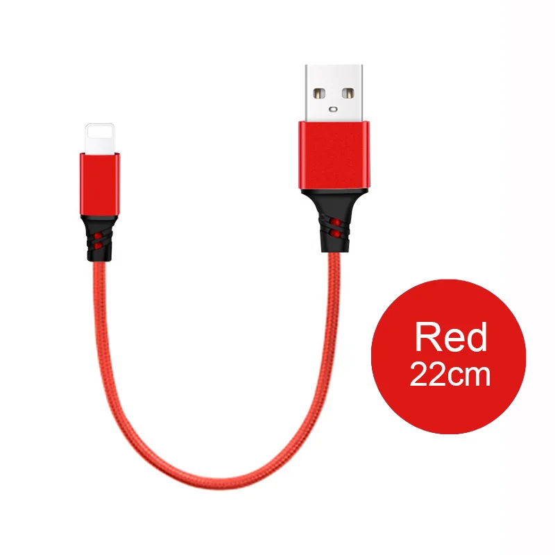 Type-C Micro 8 Pin 3 в 1 usb кабель для зарядки для iPhone 6 s 6s 7 8 Plus X Xs Max XR 2в1 samsung huawei Xiaomi Android провод шнур - Цвет: 8Pin 22cm Red