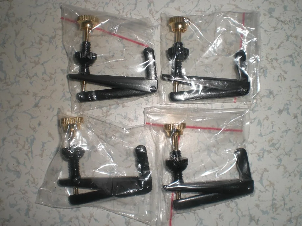 

4 PCs Brand New Quality Cello String Adjusters 3/4-4/4 Quality Cello Fine tuner Black & Gold Color