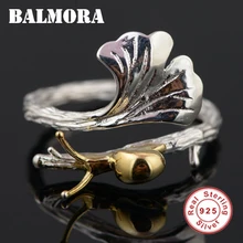 BALMORA New Collection 100% Real 925 Sterling Silver Jewelry Silver & Gold Snail Rings for Women Men Gift Accessories SY21717