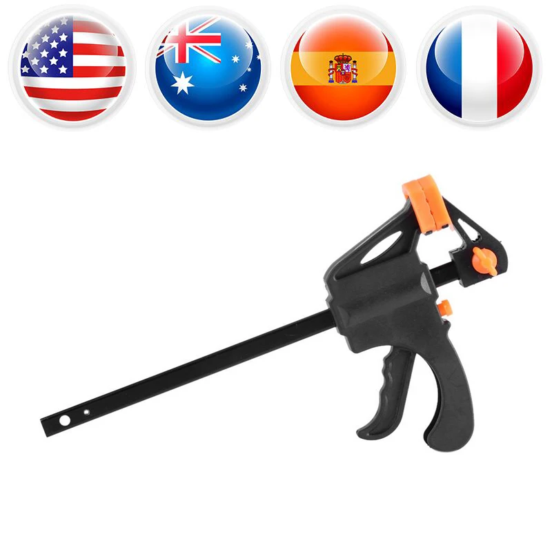 Buy Plastic Clip Bar F Clamp Grip Quick Clamps For Woodworking Ratchet Release